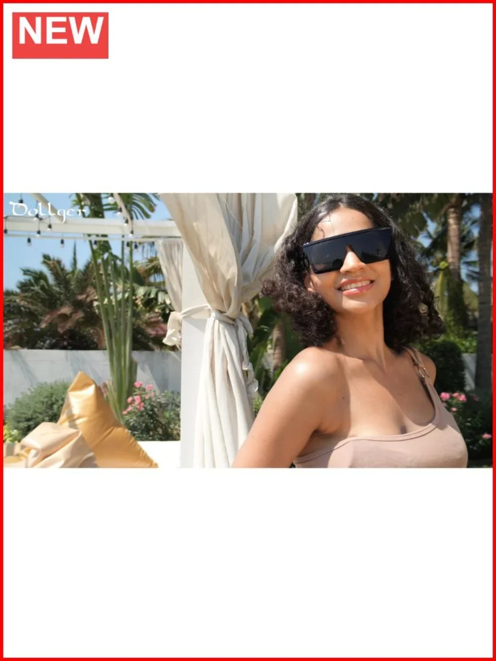 Oversized Square Sunglasses for Women Men Fashion Flat Top Big Frame UV400